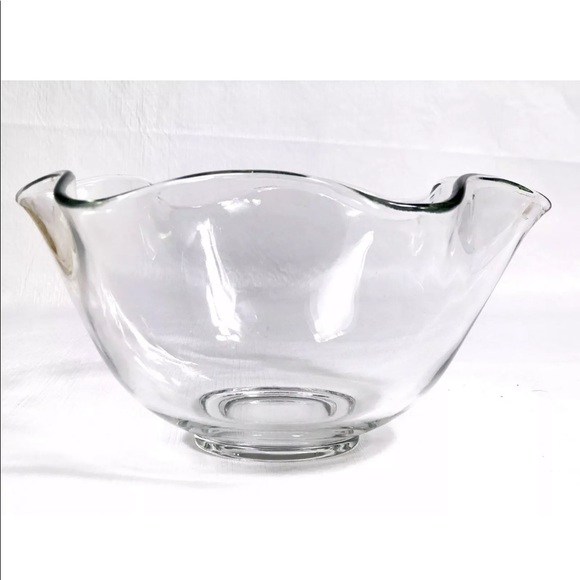 🔥Large Glass Wavy Serving Mixing Salad Bowl… - Picture 2 of 7